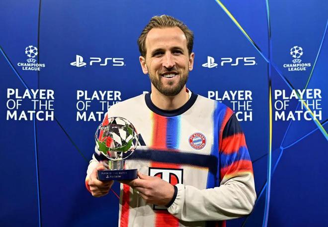 梅開二度，凱恩當(dāng)選拜仁vs亞特蘭大全場最佳球員