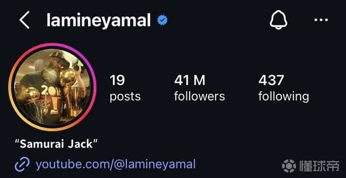 亞馬爾將社媒頭像換成詹姆斯照片，后者幫騎士在16年逆轉(zhuǎn)奪冠