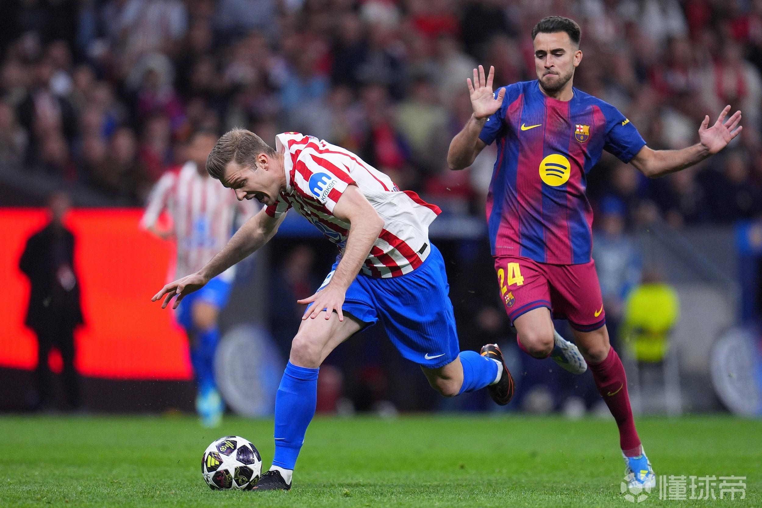 這集我老看？巴薩對陣馬競兩回合均有球員因DOGSO被罰下