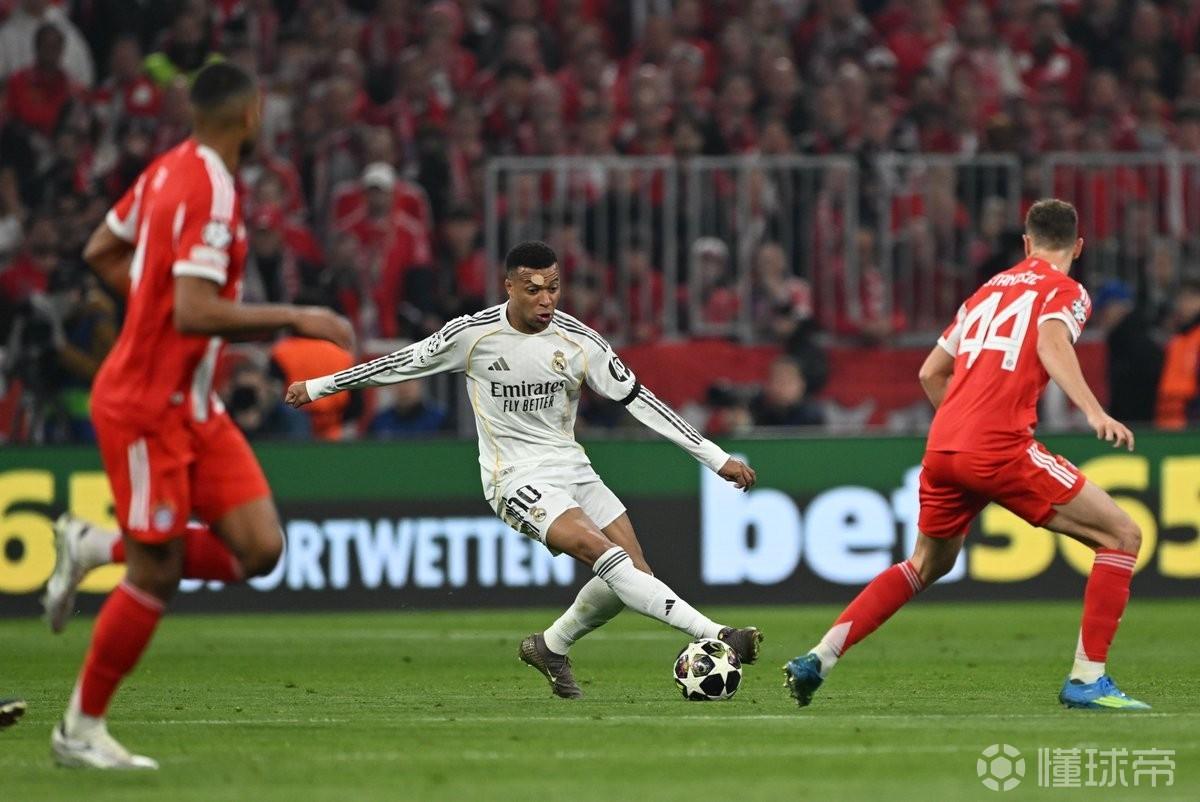 姆巴佩歐冠對(duì)陣拜仁打入5球，僅次于C羅和因扎吉